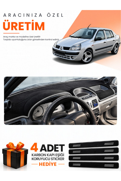 e-biz Renault Cli̇o Symbol Ali̇ze (2002-2008) Compatible Torpedo Protection C...