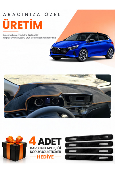 e-biz Hyundai̇ İ20 (2020-2024) Compatible Dashboard Protection Cover Auto Cov...