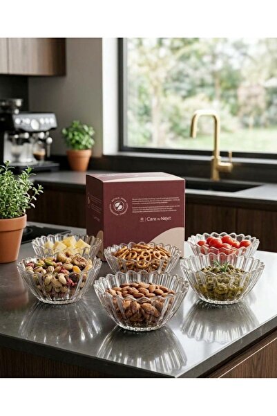 Paşabahçe 6-Piece Snack Bowl & Presentation & Serving Bowl Set