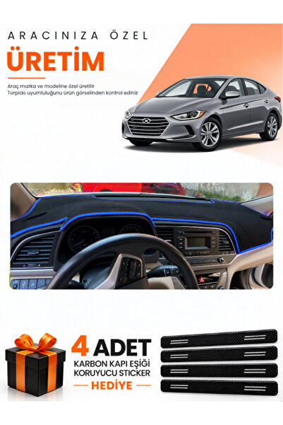 e-biz Hyundai Elantra (2017-2020) Compatible Dashboard Protection Cover Auto ...