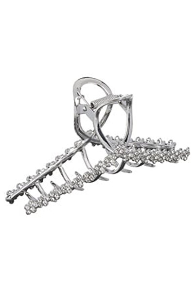 OEM Clama Par Argintie cu Strass pentru Femei 12cm
