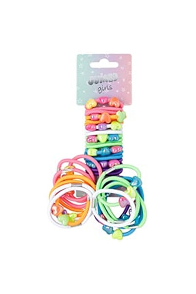 OEM Elastice pentru Par pentru Copii Inimi Multicolore - 36buc