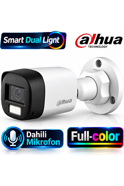 DAHUA HAC-B1A21P-U-IL-A 2MP 1080P Full Color Gece Renkli Sesli HDCVI AHD Kamera