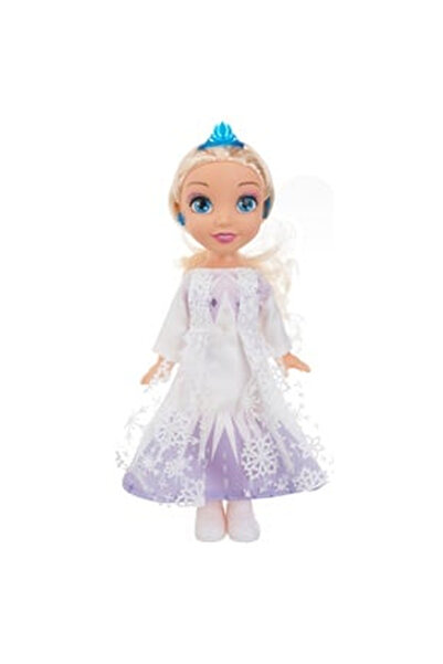 OEM Papusa Printesa Blonda cu Rochie Alba Lila Fulgi & Bijuterii 29cm