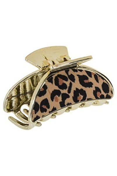 OEM Clama Par Aurie cu Model Leopard Acoperita pentru Femei 9cm
