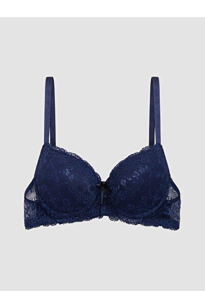 LC Waikiki Vizyon New Season Blue Underwire Padded Lace T-Shirt Bra