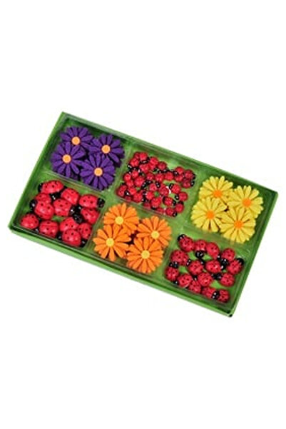 OEM Set Buburuze Rosii & Flori Autocolante Decorative - 70buc