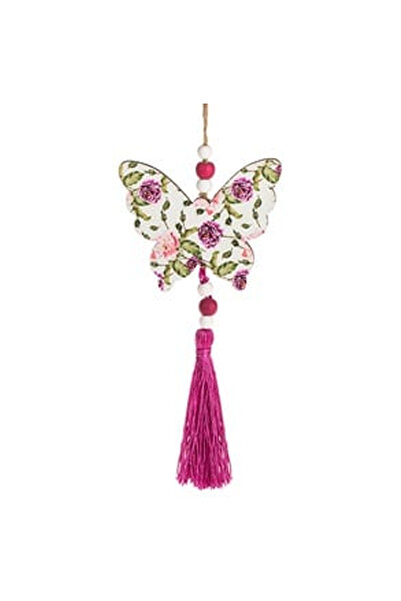 OEM Decoratiune Suspendabila de Paste Fluture Franj Fucsia 8.5x25cm
