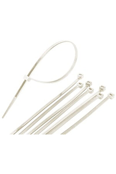 OEM White Plastic Cable Ties 20x0.48cm - 60pcs