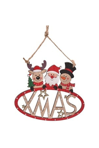 OEM Ornament Brad de Craciun Tablita din Lemn XMas Mos Craciun Cerb Om de Zap...