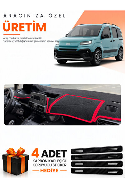 e-biz Fi̇at Doblo (2023-2026) Compatible Dashboard Protection Cover Auto Cove...