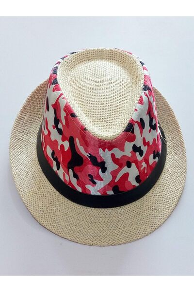 Other Red & Black Fedora Hat For Unisex