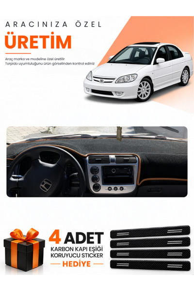 e-biz غطاء حماية توربيدو متوافق مع سيارة هوندا سيفيك VTEC2 (2002-2005) - أسود...