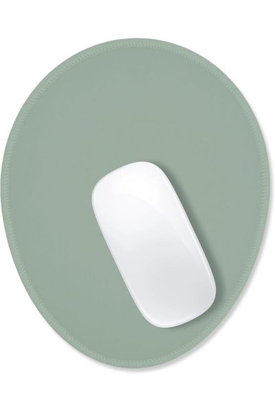 GENERAL Hsurbtra Mouse Pad, Premium Texture Small Round 8.5 x Inch White Stit...