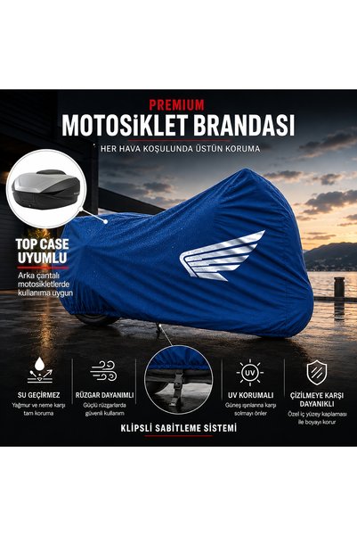 HONDA NSS 300 FORZA Mavi Su Geçirmez Motosiklet Branda Çanta Topcase Uyumlu Motor Branda