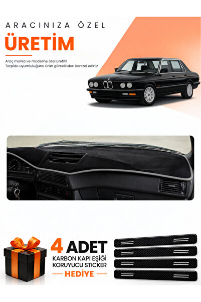 e-biz غطاء حماية توربيدو متوافق مع سيارة BMW E28 (1981-1988) - أسود-رمادي - B...