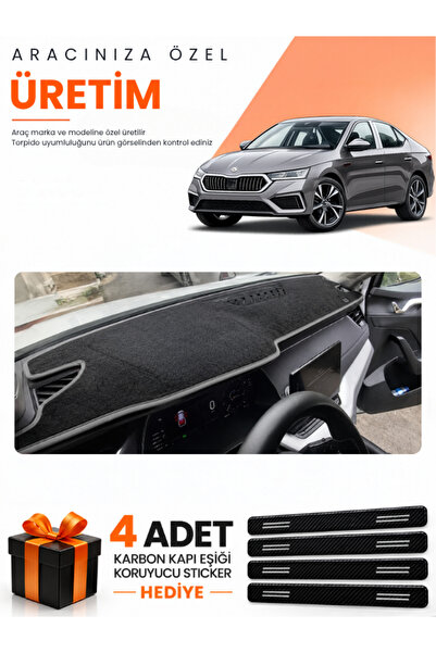 e-biz Skoda Octavia (2020-2025) Compatible Dashboard Protection Cover Auto Co...