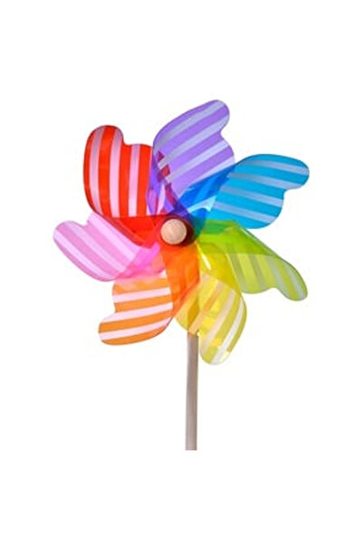 OEM Moara de Vant din Lemn Multicolora 55cm