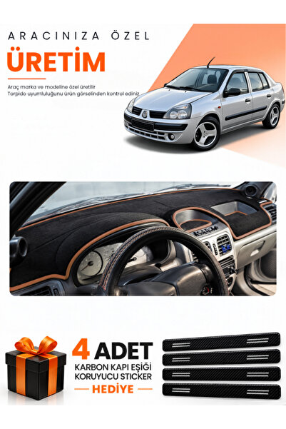 e-biz Renault Cli̇o Symbol Ali̇ze (2002-2008) Compatible Torpedo Protection C...