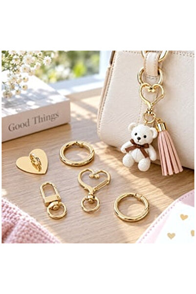 OEM Set of 5 gold charm keychain accessories
