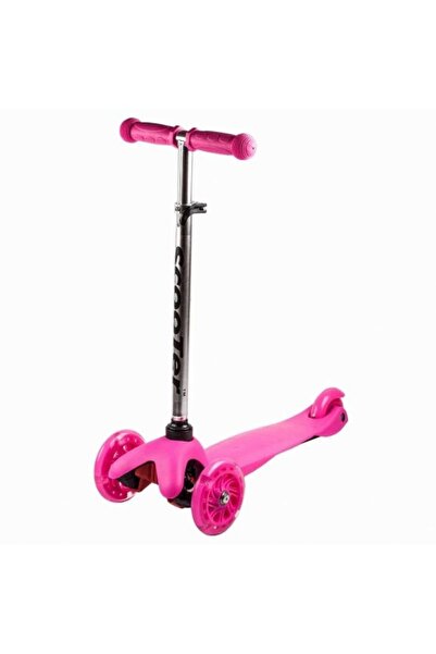 Scooter Умен розов за деца със светещи колела