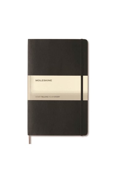 MAXPRINT Hard Cover, Medium Size Ruled Notebook - Black