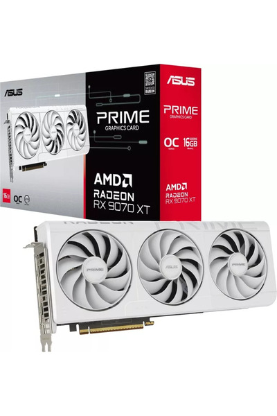 ASUS RX 9070 XT 16GB 256 bit Prime OC Ediție Albă