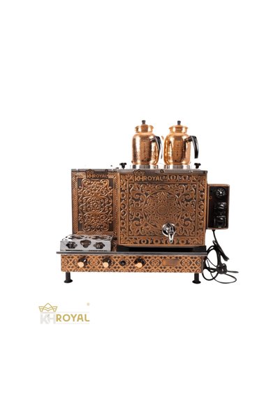 KH Royal سماور شاي تركي 2 عين كهرباء و غاز
