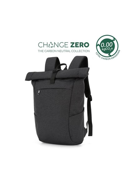MAXPRINT Ocean Series Rpet 17" Rolltop Backpack, Black