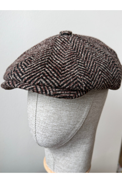 zadenza gold Modern cap draped winter hat peaky blinders hat