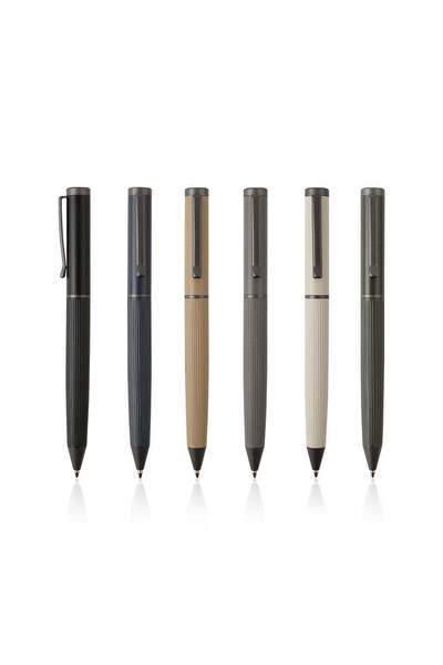 MAXPRINT Agenda Pen Plus - Premium Stainless Steel & Copper Metal Pen, Gray