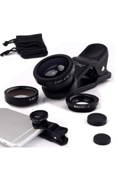 Refill Kit de lentile foto Fisheye, cu unghi larg și macro pentru telefon/tab...