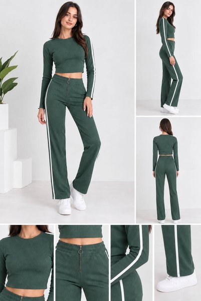 ASEN BUTİK Striped Sports Suit