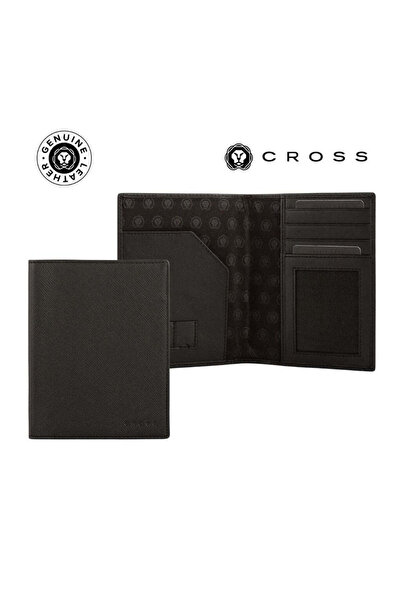 MAXPRINT Saffiano Leather 4CC Passport Cover - Black