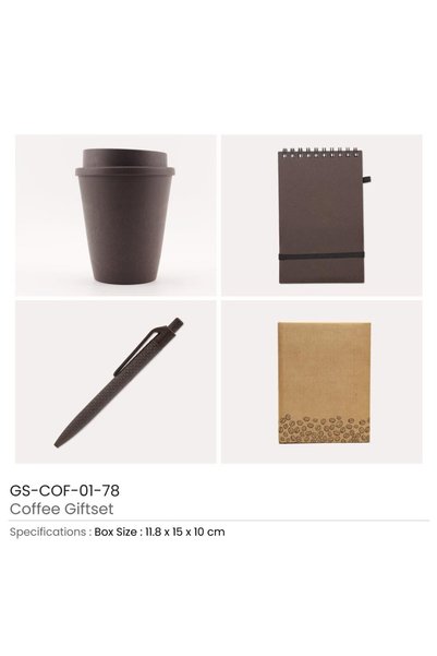 MAXPRINT Coffee Gift Sets with Cup, Notepad, and Pen, Cup+Notepad