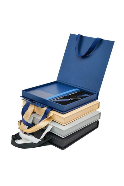 MAXPRINT Premium Office Gift Set with Ribbon Handle Box, Grey