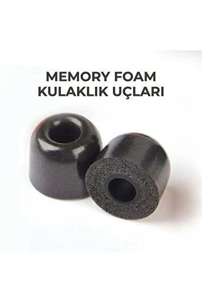 4.5 mm Hafızalı Köpük Kulak İçi Kulaklık Ucu 3 çift S-M-L + Taşıma Kutusu Hediye - Yavaş Salınımlı Sünger Kulaklık Ucu