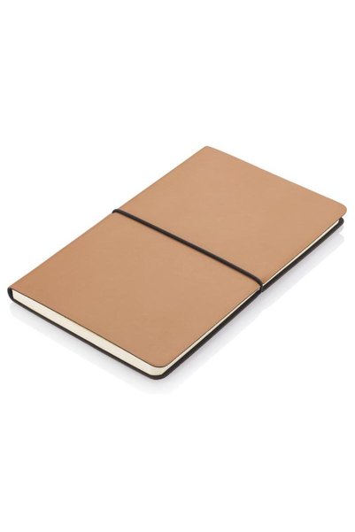 MAXPRINT Peja - A5 Recycled PU Soft Cover Notebook - Tan
