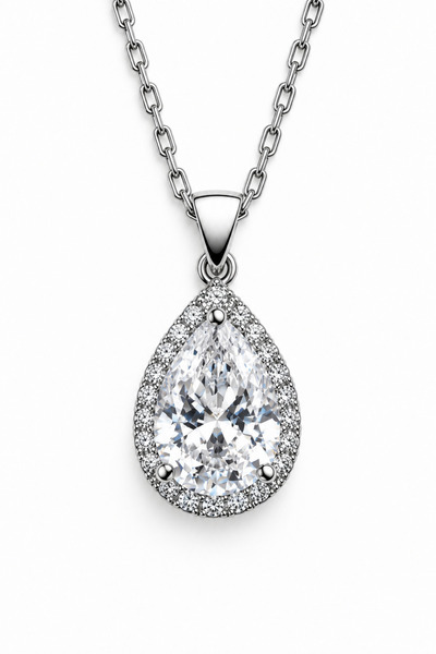 KLAZOJEWELRY 925 Ayar Gümüş Üzeri Yüksek Kalite Rodyum Kaplama Damla Kesim Te...