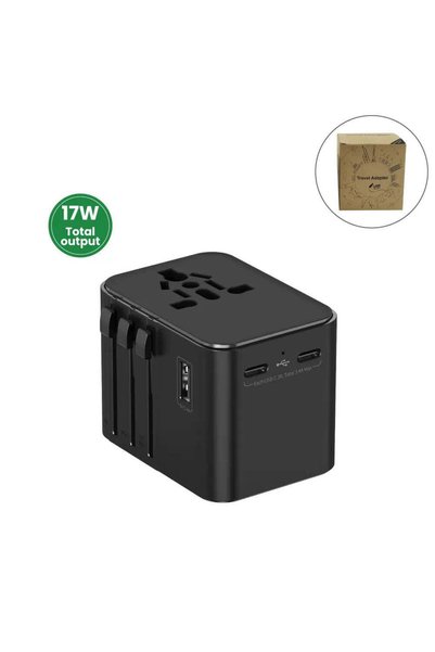 MAXPRINT Universal Travel Adaptors, 17W, 2Type C+2Usb+Ac Port