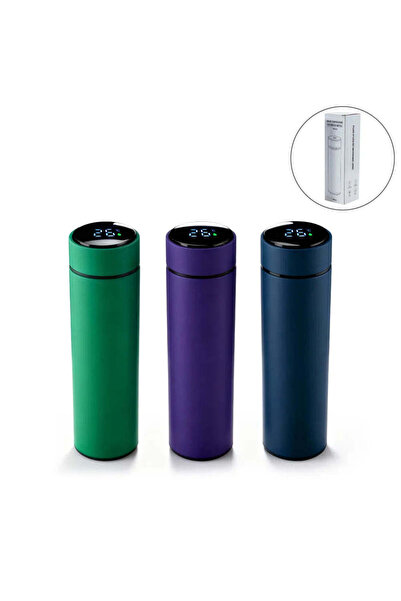 MAXPRINT Smart Temperature LED Display Bottles in Soft Touch Finish - 500ml, ...