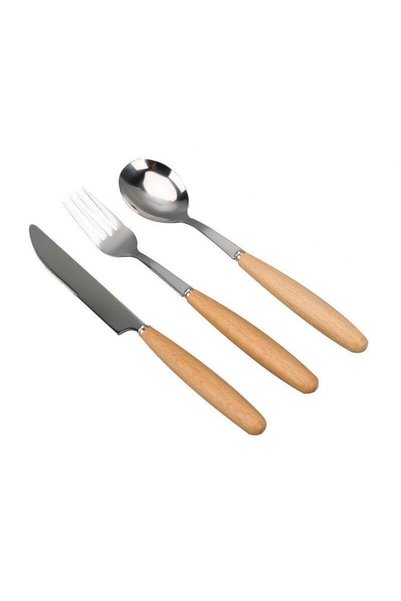 MAXPRINT Tosi - Stainless Steel Cutlery Set, Natural