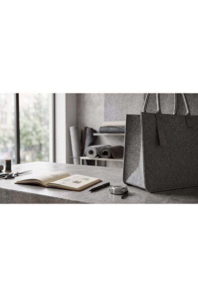 MAXPRINT Felty Bag Grey - Premium 3mm Felt Tote with Structured Design
