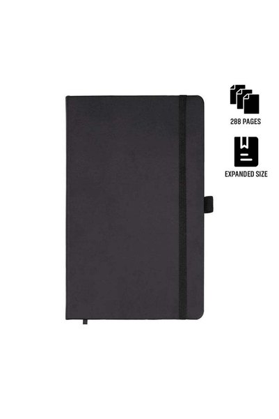 MAXPRINT Baron - Expanded A5 Hard Cover Notebook - Black