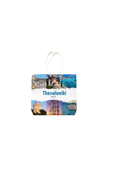 Tradesor Υφασμάτινη τουριστική τσάντα καμβάς - Thessaloniki - 45*40*10cm - 87...