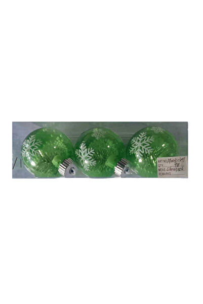 Tradesor Σετ Χριστουγεννιάτικες μπάλες - 8cm - 3pcs - 232013