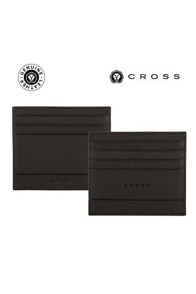 MAXPRINT Saffiano Leather 6CC Card Holder - Black
