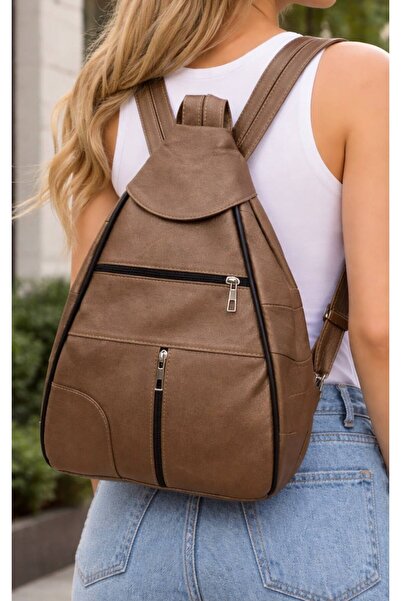 atter Rucsac din piele naturală (40 cm x 26 cm x 17 cm)