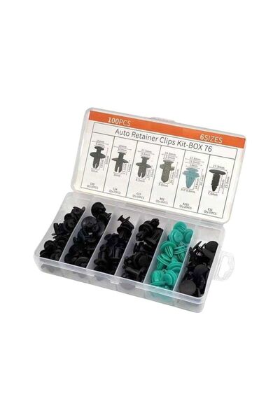 Raistar Σετ συνδετήρες αυτοκινήτου 6 τύπων - 100pcs - 180254