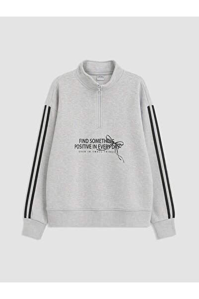 LC Waikiki High Collar Girls' Thick Sweatshirt (W6)
